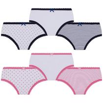 Kit Com 6 Calcinhas Lobinha Infantil Kids Algodão Lupo