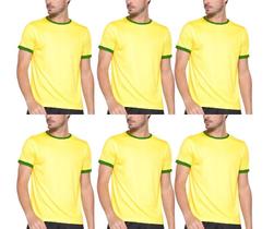 Kit com 6 Camisas Camisetas Blusas Baby Looks T-shirts Masculina Feminina Slim Básica 100% Algodão