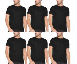 Kit com 6 Camisas Camisetas Blusas Baby Looks T-shirts Masculina Feminina Slim Básica 100% Algodão