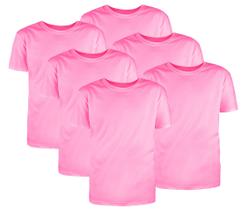 Kit com 6 Camisetas Básicas Algodão Rosa Tamanho P Kit com 6 Camisetas Básicas Algodão Rosa Tamanho P