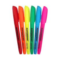 Kit com 6 Canetas Marca Texto Coloridas Masterprint Kit com 6 Canetas Marca Texto Coloridas Masterprint