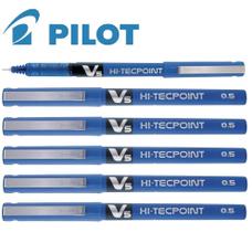 Kit Com 6 Canetas Pilot Hi Tecpoint V5 Azul