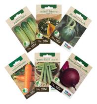 Kit Com 6 Cartelas Sementes Legumes Para Muda Primeira Horta