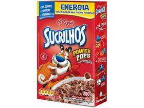 Kit com 6 Cereal Matinal Infantil Chocolate Kelloggs - Sucrilhos Power Pops 200g