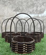 Kit com 6 Cestas Fraldeira Fibra Sintética Lembrancinha Cosmético Chocolate Mães Natal Páscoa Namorados..INDIANO Kit com 6 Cestas Fraldeira Fibra Sintética Lembrancinha Cosmético Chocolate Mães Natal Páscoa Namorados..INDIANO