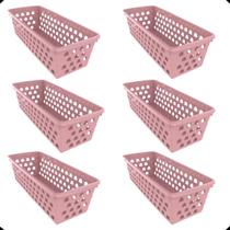Kit com 6 Cesto Organizador Multiuso comprido