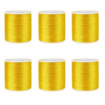 Kit Com 6 Cetim Rabo De Rato 1Mm Rolo Com 100 M Ouro