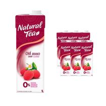 Kit Com 6 Chá Branco Lichia Zero Açúcar Natural Tea Caixa 1L