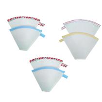 Kit com 6 coadores de café reutilizáveis e ecológicos - algodão cru - 102