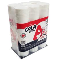 Kit com 6 Cola Bastao Escolar Branca Adere 21G