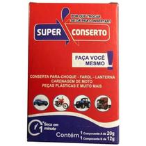 Kit com 6 cola super conserto instantanea solda plastica 32g