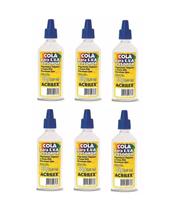 Kit com 6 Colas para Isopor / Eva - Acrilex Kit com 6 Colas para Isopor / Eva - Acrilex