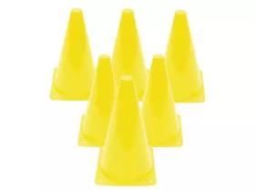Kit Com 6 Cones Para Treinamento Amarelo - Kagiva