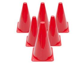 Kit Com 6 Cones Para Treinamento Vermelho - Kagiva