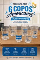 Kit com 6 Copos Americano Nadir Personalizado 190ml para Drinks e Eventos Kit com 6 Copos Americano Nadir Personalizado 190ml para Drinks e Eventos