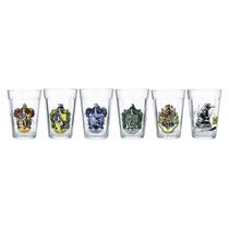 Kit com 6 Copos Americanos 190ml Harry Potter Casas Allmix