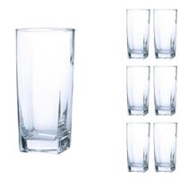 Kit com 6 Copos Luxo 320ml Texas Vidro Transparente Grosso