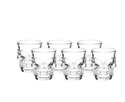 Kit com 6 Copos Shot Dose Vidro Caveira Bebida Tequila 50mL Kit com 6 Copos Shot Dose Vidro Caveira Bebida Tequila 50mL