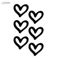 Kit com 6 Corações Vazados Aplique de Parede em MDF Preto Decorativo Casa Sala Ambiente Romantico Promoção Kit com 6 Corações Vazados Aplique de Parede em MDF Preto Decorativo Casa Sala Ambiente Romantico Promoção