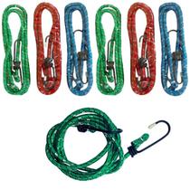 Kit com 6 Cordas Elástica Extensor De 92 A 122cm Corda para Bagageiro Carga Moto Bike Bicicleta Caçamba Kit com 6 Cordas Elástica Extensor De 92 A 122cm Corda para Bagageiro Carga Moto Bike Bicicleta Caçamba