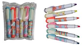 Kit com 6 Cores Mini Canetas Marca Texto