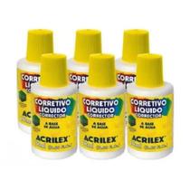 Kit com 6 Corretivo Liquido 18ml Acrilex Kit com 6 Corretivo Liquido 18ml Acrilex