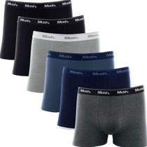 Kit Com 6 Cueca Mash Box Boxer Cotton Algodão Original Com Nota Fiscal - Pronta Entrega