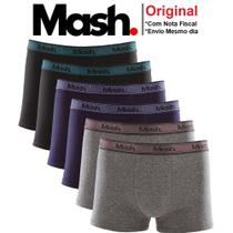 Kit Com 6 Cueca Mash Box Boxer Cotton Algodão Original Com Nota Fiscal