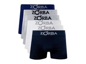 Kit Com 6 Cuecas Boxer Algodão Sem Costura Zorba 781