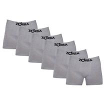 Kit Com 6 Cuecas Boxer Box Adulto Em Algodão Cotton Sem Costura Zorba