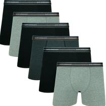 Kit Com 6 Cuecas Boxer Box Original Lupo De Algodão Cotton Com Elastano E Cós Estampado Kit Com 6 Cuecas Boxer Box Original Lupo De Algodão Cotton Com Elastano E Cós Estampado
