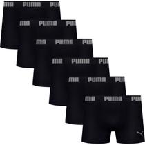 Kit com 6 Cuecas Boxer Box Puma Sem Costura em Microfibra com Ajuste Perfeito Masculina Confortável Kit com 6 Cuecas Boxer Box Puma Sem Costura em Microfibra com Ajuste Perfeito Masculina Confortável