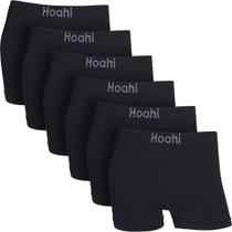 Kit Com 6 Cuecas Boxer Masculina Sem Costura Poliamida Premium Hoahi