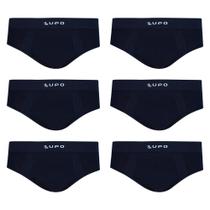 Kit com 6 cuecas lupo slip micromodal 681-001
