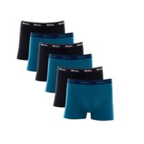 Kit Com 6 Cuecas Mash Boxer Box Masculina De Algodão Cotton