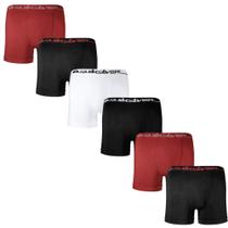 Kit Com 6 Cuecas Quiksilver Boxer Sem Costura Microfibra Kit Com 6 Cuecas Quiksilver Boxer Sem Costura Microfibra