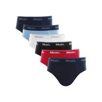 Kit com 6 Cuecas Slip Infantil Kids Algodão Original Mash Kit com 6 Cuecas Slip Infantil Kids Algodão Original Mash