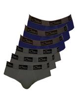 Kit com 6 Cuecas Slip Zorba 716 Colorido Kit com 6 Cuecas Slip Zorba 716 Colorido