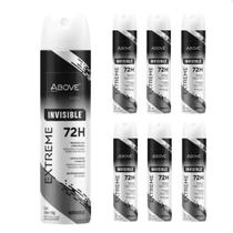 Kit com 6 Desodorante Above Men Extreme Invisible 72h 150ml