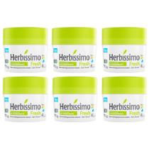 Kit Com 6 Desodorantes Creme Fragrância Fresh Herbíssimo 55g Kit Com 6 Desodorantes Creme Fragrância Fresh Herbíssimo 55g