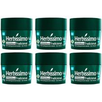Kit Com 6 Desodorantes Em Creme Tradicional Herbíssimo - 55g - DANA COSMETICOS