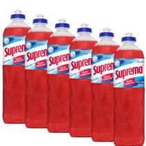 Kit Com 6 Detergente Lava Louças Liquido 500ml Suprema Frutas Vermelhas Limpeza Cozinha Kit Com 6 Detergente Lava Louças Liquido 500ml Suprema Frutas Vermelhas Limpeza Cozinha