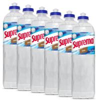 Kit Com 6 Detergentes Lava Louças Liquido Suprema Coco 500ml