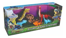 Kit Com 6 Dinossauros Coleção Miniaturas Jurassic Park Kit Com 6 Dinossauros Coleção Miniaturas Jurassic Park
