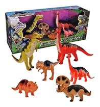 Kit Com 6 Dinossauros Coleção Miniaturas Jurassic Park