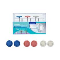 Kit com 6 Discos de Polimento Dental (Fino, Médio e Grosso) - Resina