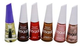 Kit Com 6 Esmaltes Risque Manicure Tons Diversos Coloridos