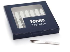 Kit Com 6 Espátulas De Aço Inox Patê Cream Toptable Margarina Manteiga Cremes Antepastos Caixa Presente Alta Qualidade Sofisticação