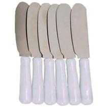 Kit Com 6 Espátulas Para Manteiga, Patê e Geleia Em Aço Inox - CLINK Kit Com 6 Espátulas Para Manteiga, Patê e Geleia Em Aço Inox - CLINK