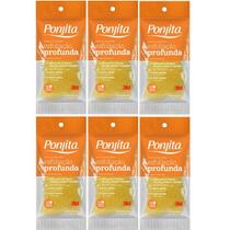 Kit com 6 Esponja de Banho Esfoliaçao Profunda Ponjita
